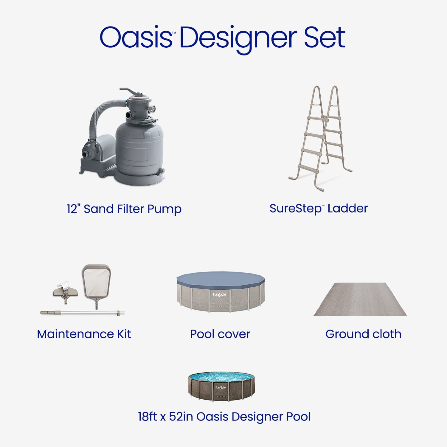 趣味 POOL individuality 2001 No.4 Funsicle 18 ft Oasis Designer Pool - Double Rattan