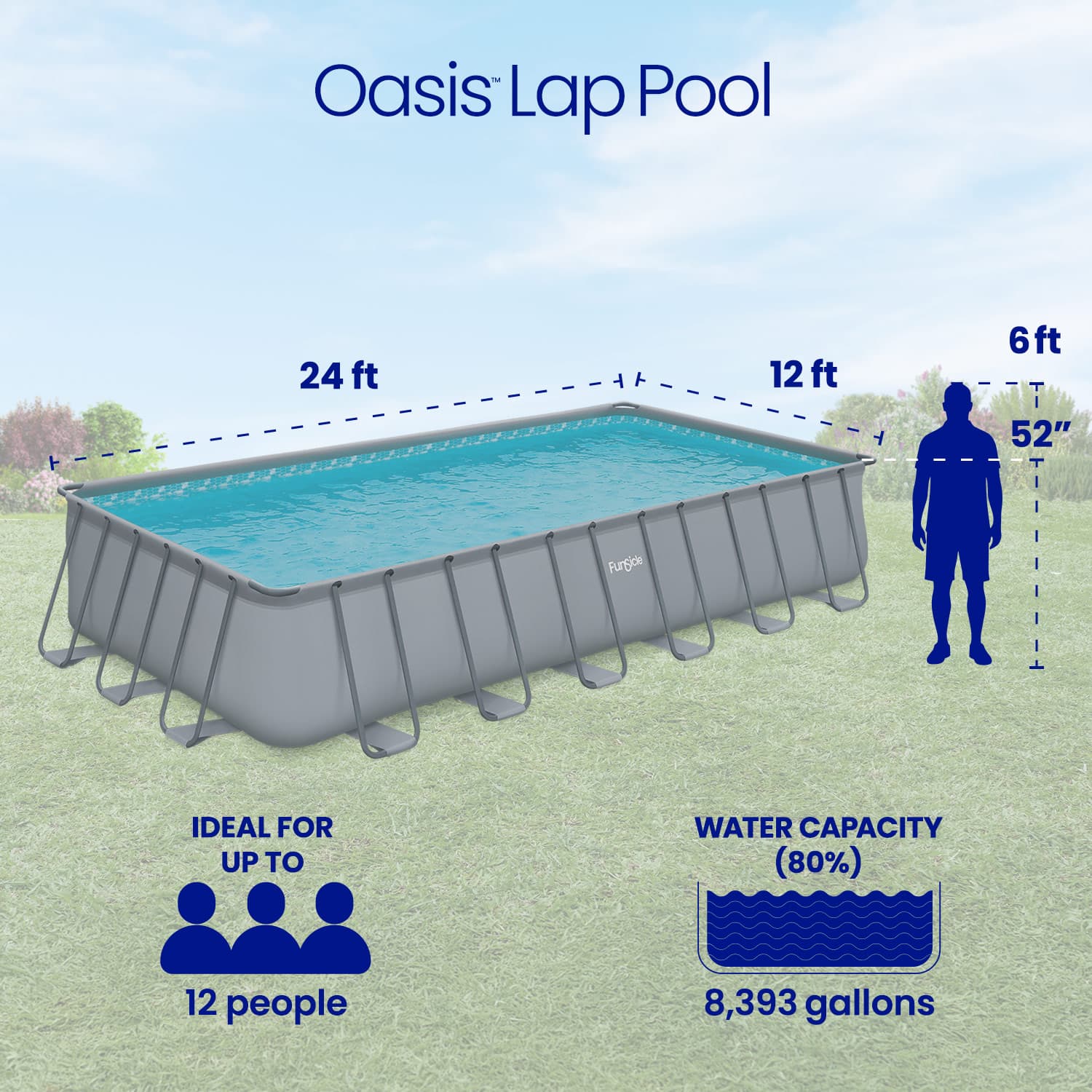 Amazing24 ページ Funsicle 24ft Oasis Lap Pool | Above Ground Family Pool