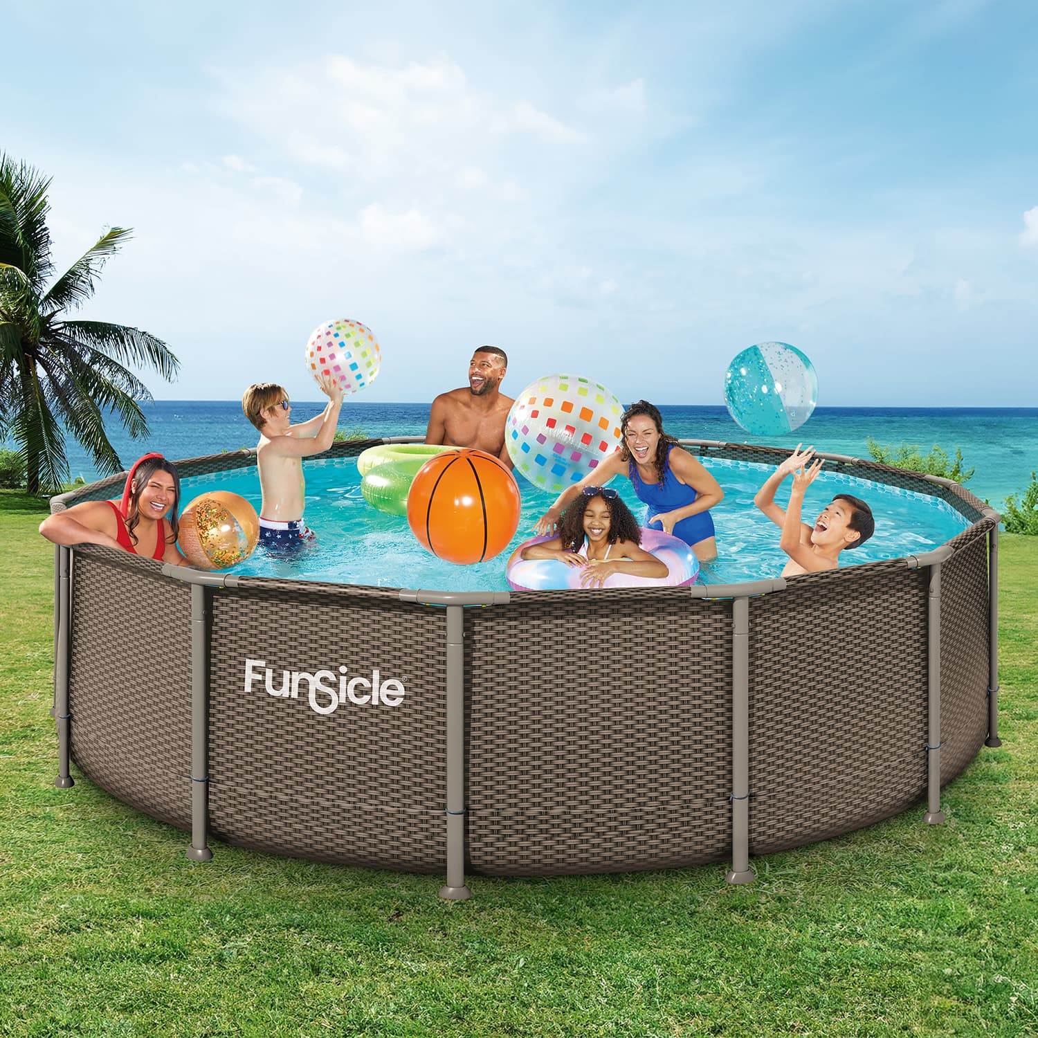 Funsicle 14ft Oasis Designer Pool | Above Ground Family Pool