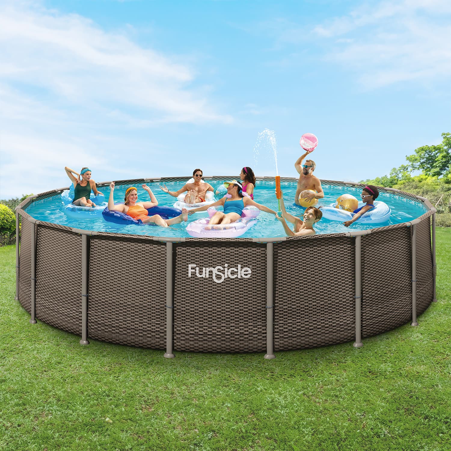 趣味 POOL individuality 2001 No.4 Funsicle 18 ft Oasis Designer Pool - Double Rattan