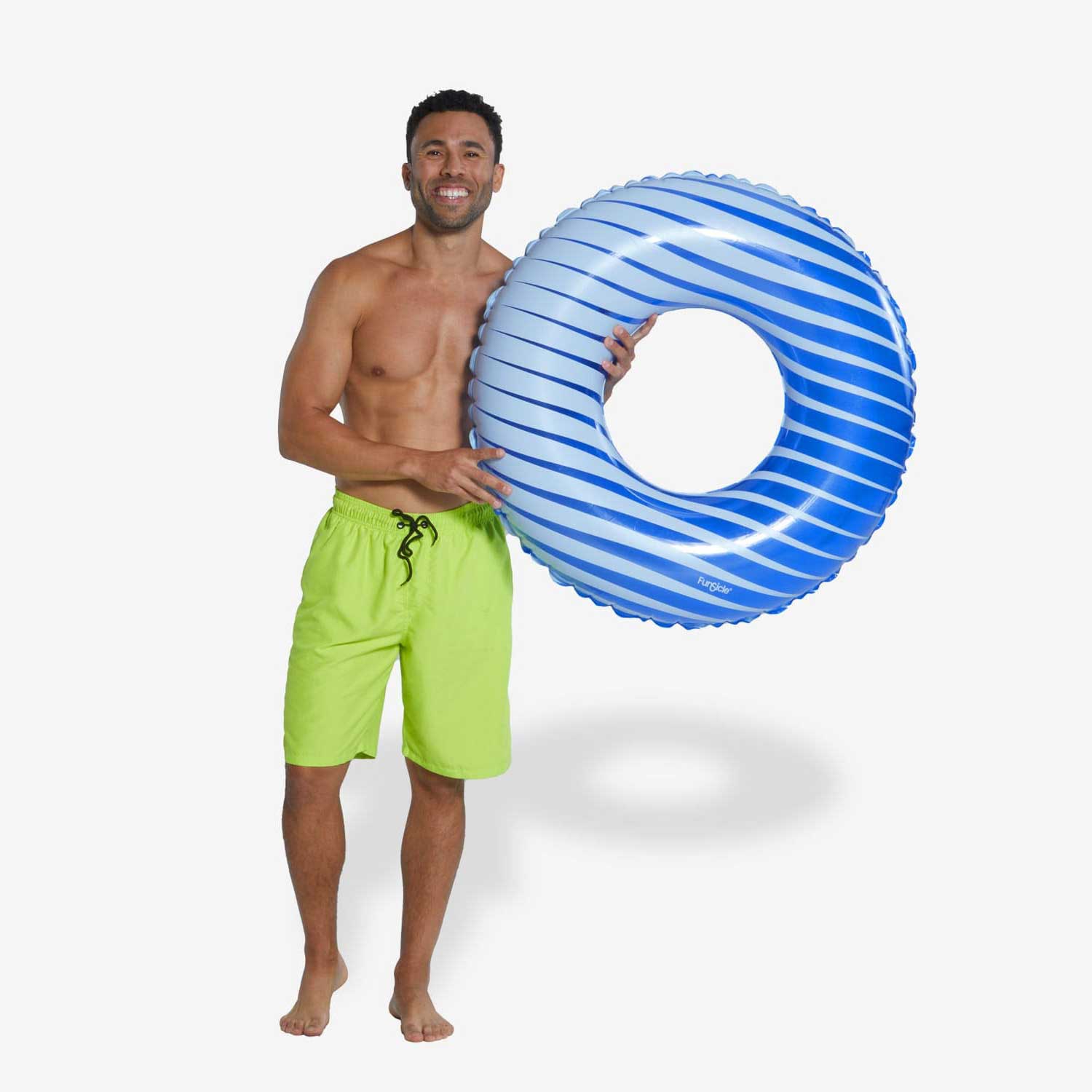 a model holding Funsicle Digital Stripes FunTube