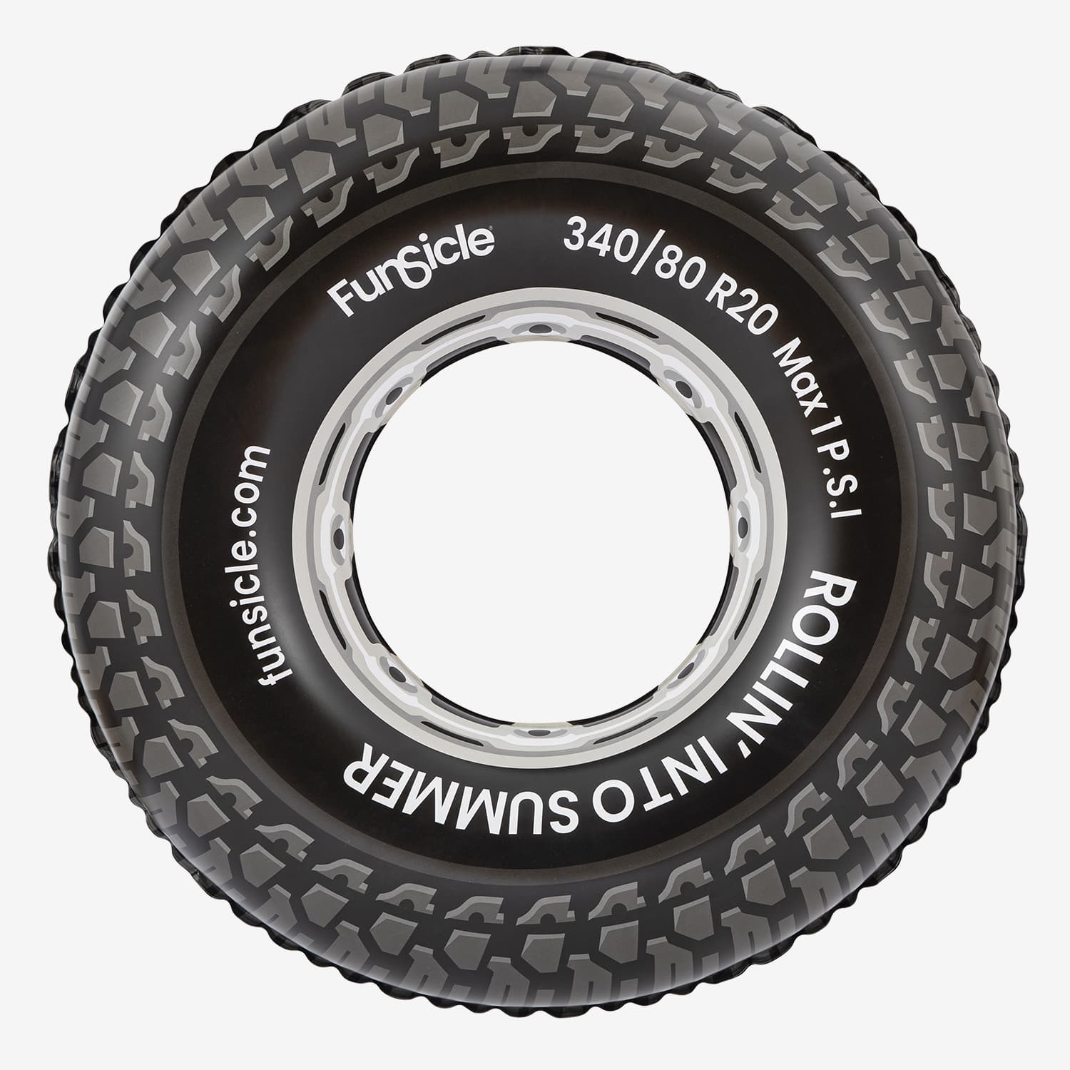 Funsicle Rollin’ Tire FunTube top view