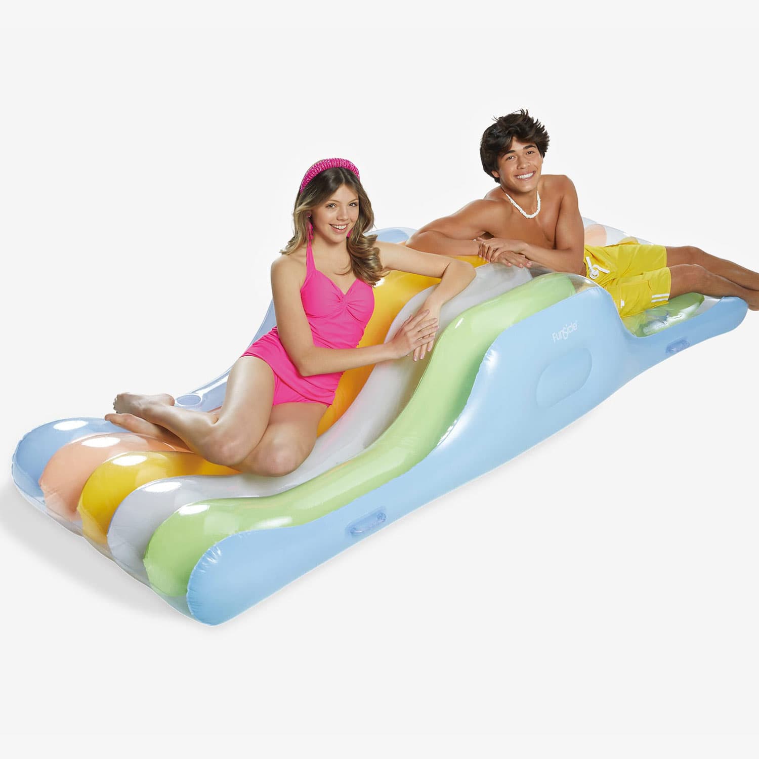 models lounging on Funsicle PIllow Talk Lounge