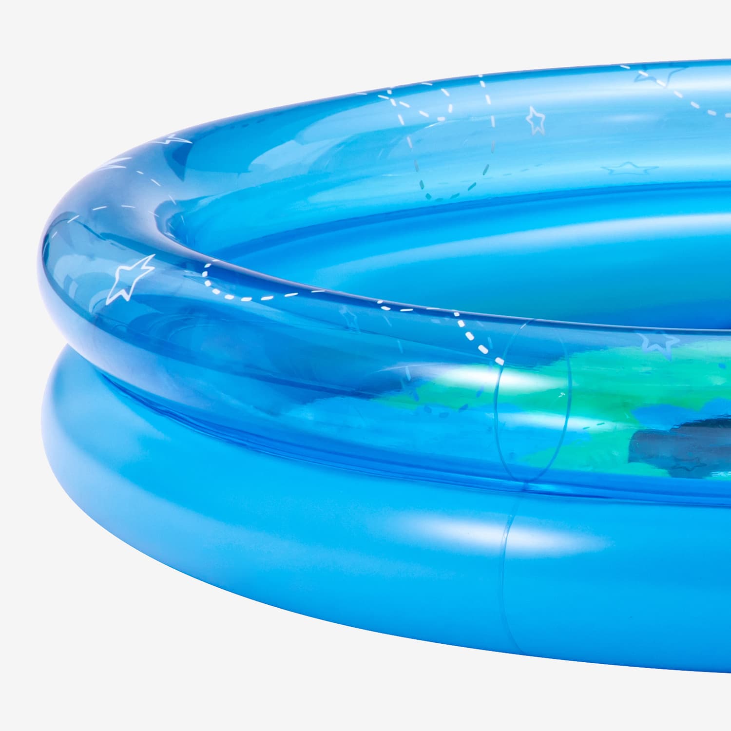 Funsicle Around the Globe FunRing Pool close up side view