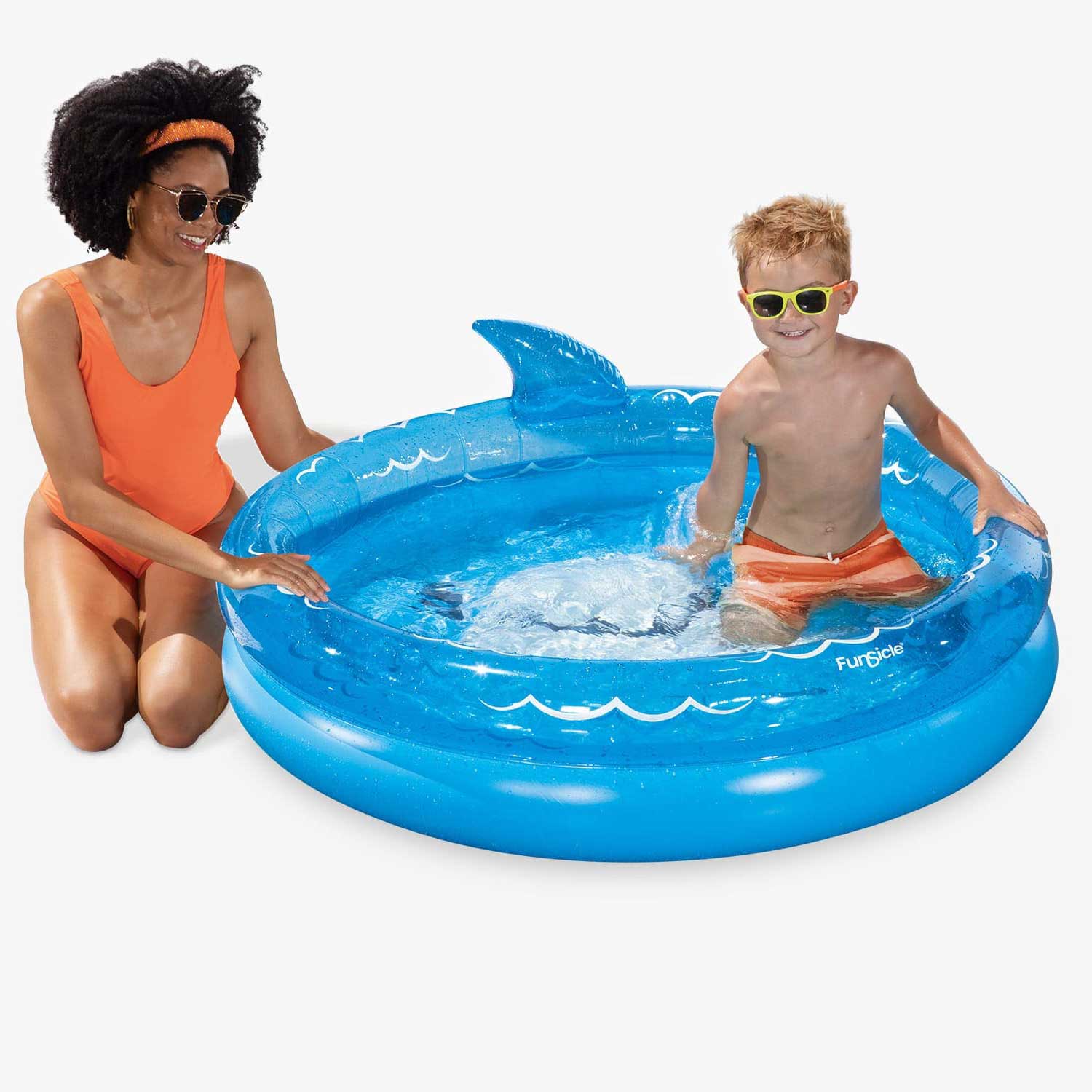 Funsicle Friendly Shark FunRing Pool with models