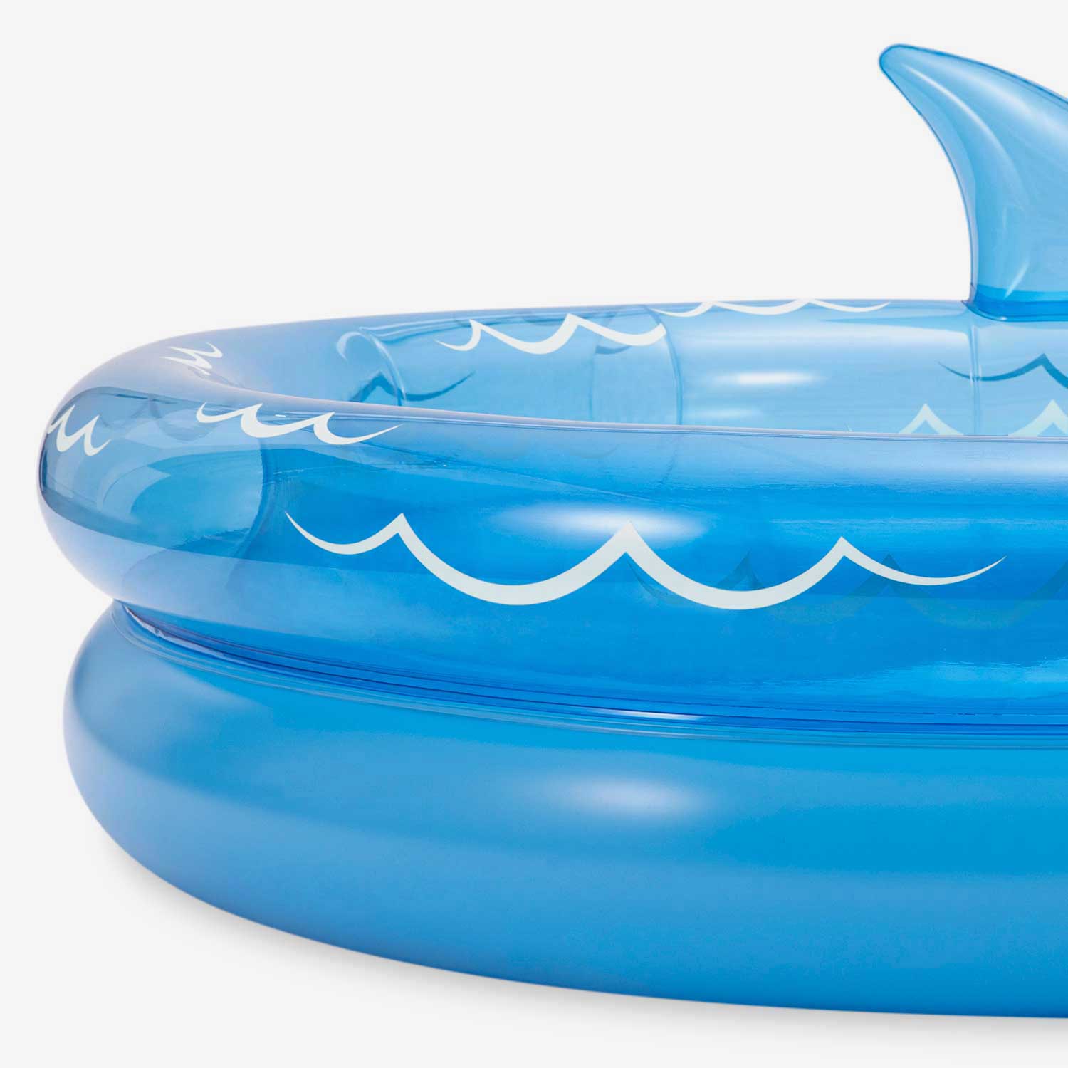 Funsicle Friendly Shark FunRing Pool close up view