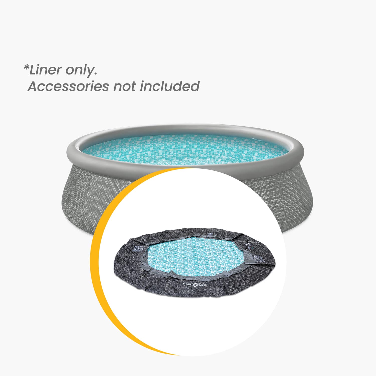Funsicle 10 ft QuickSet Designer Pool Liner – Dark Herringbone