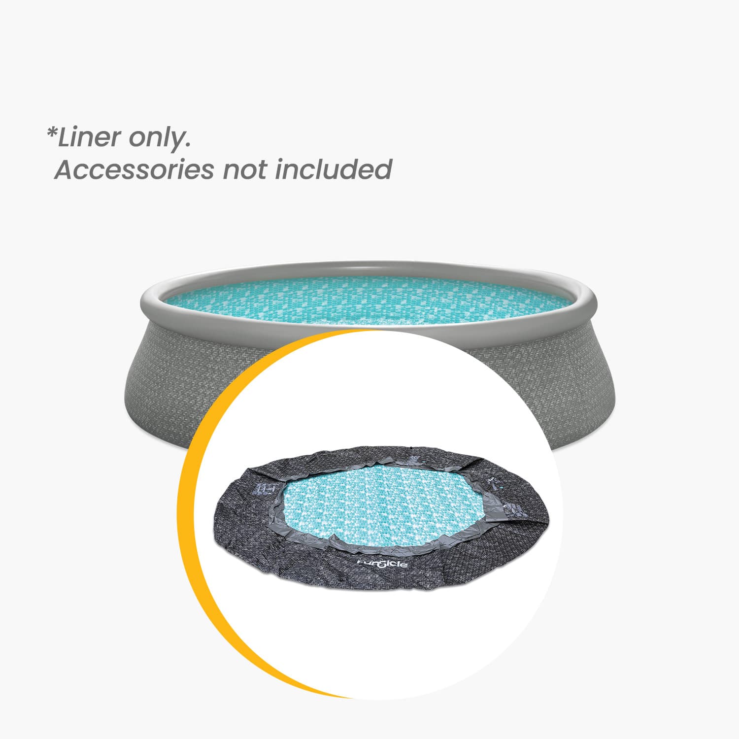Funsicle 18 ft QuickSet Designer Pool Liner– Dark Herringbone