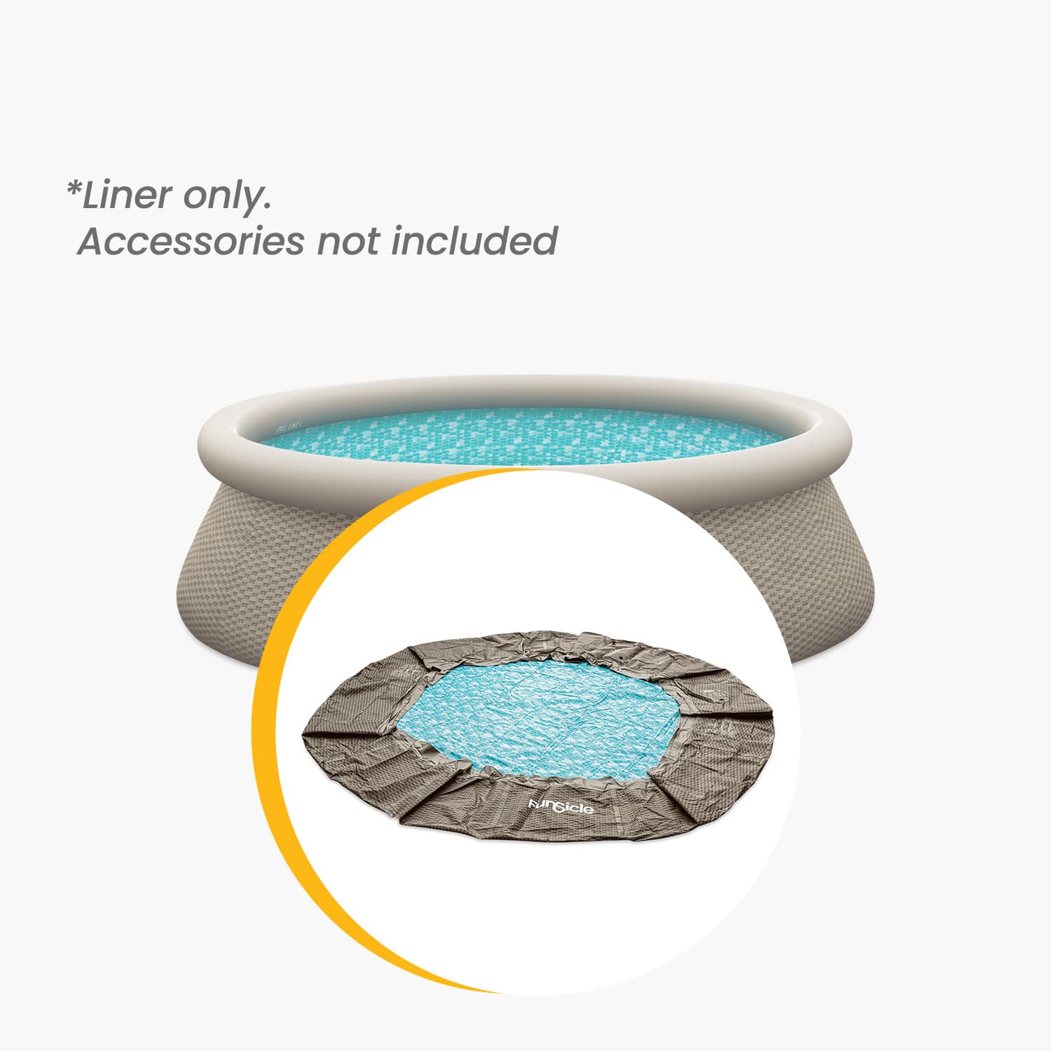 Funsicle 12 ft QuickSet Designer Pool Liner– Dark Triple Basketweave