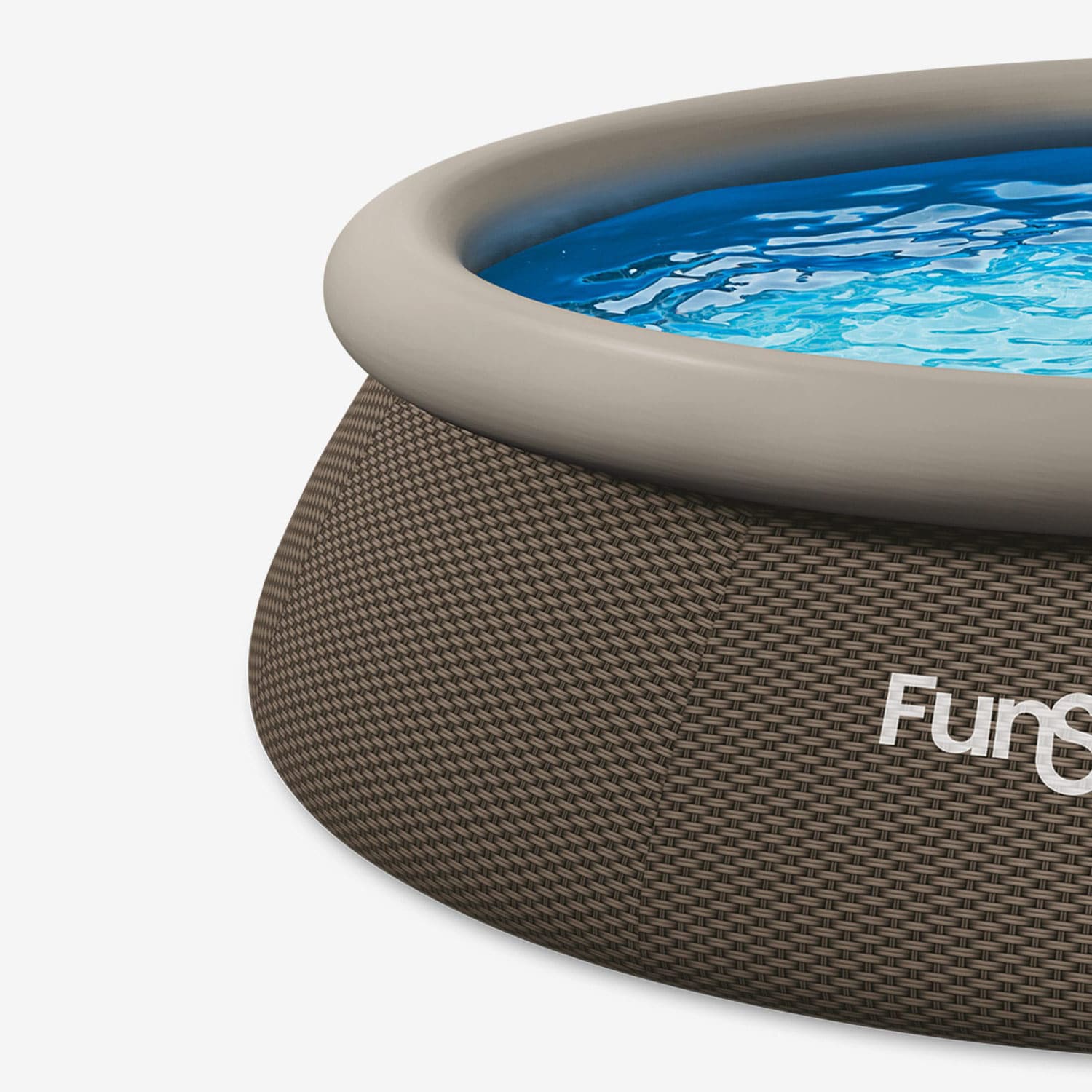 Funsicle 14 ft QuickSet Designer Pool - Dark Double Rattan cropped view