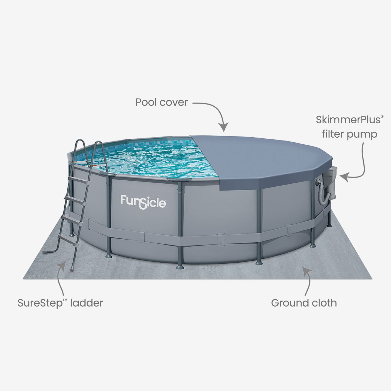 Funsicle 16 ft Oasis Pool
