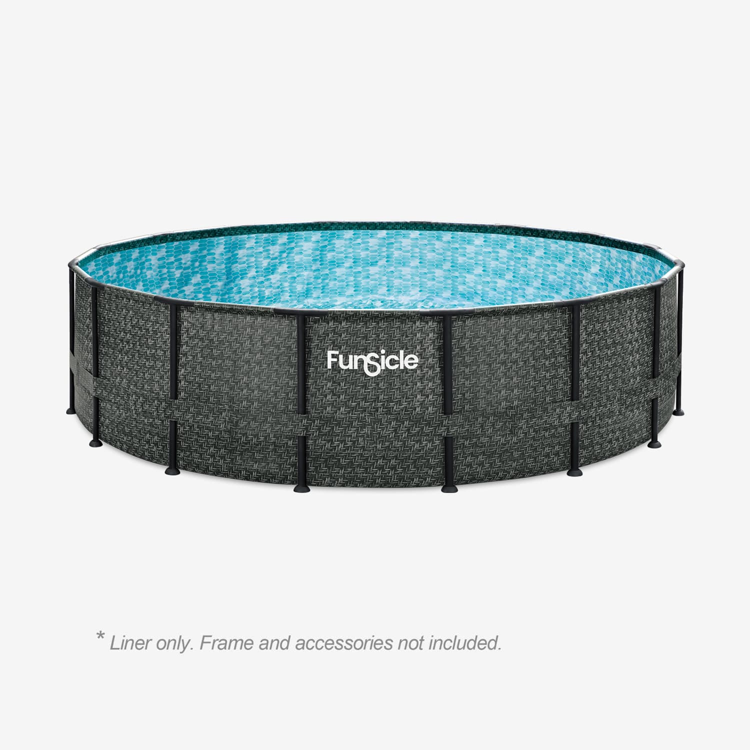 Funsicle 16 ft Oasis Designer Pool Liner - Dark Herringbone