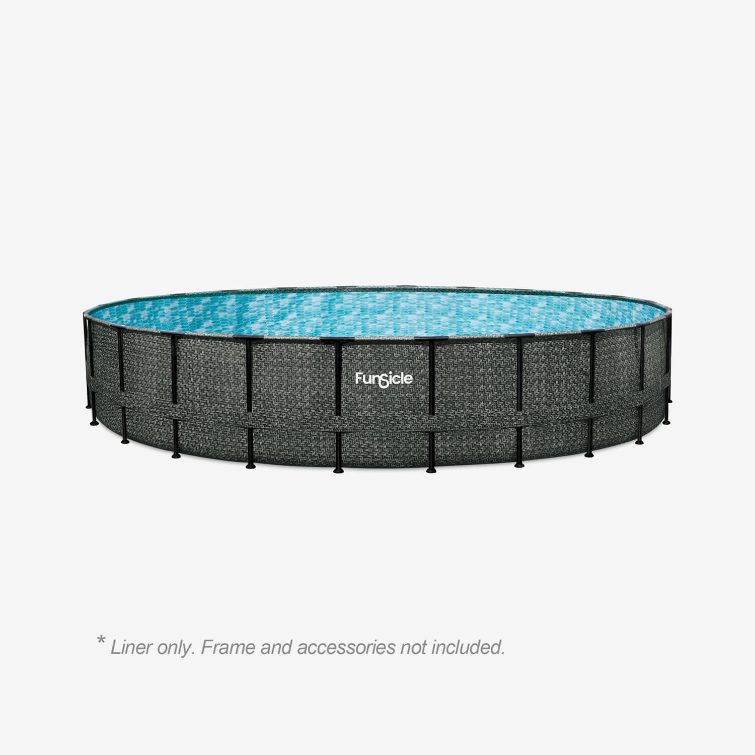 Funsicle 24 ft Oasis Designer Pool Liner - Dark Herringbone
