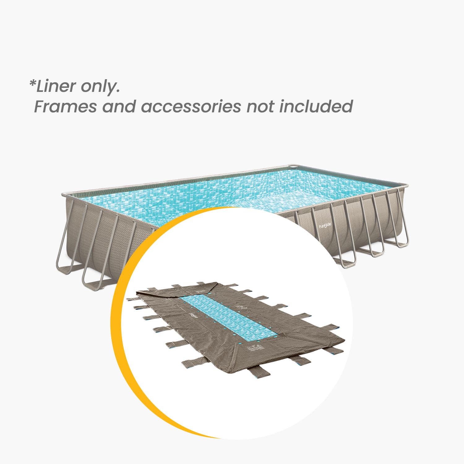 Funsicle 24 ft Oasis Designer Lap Pool Liner – Dark Triple Basketweave