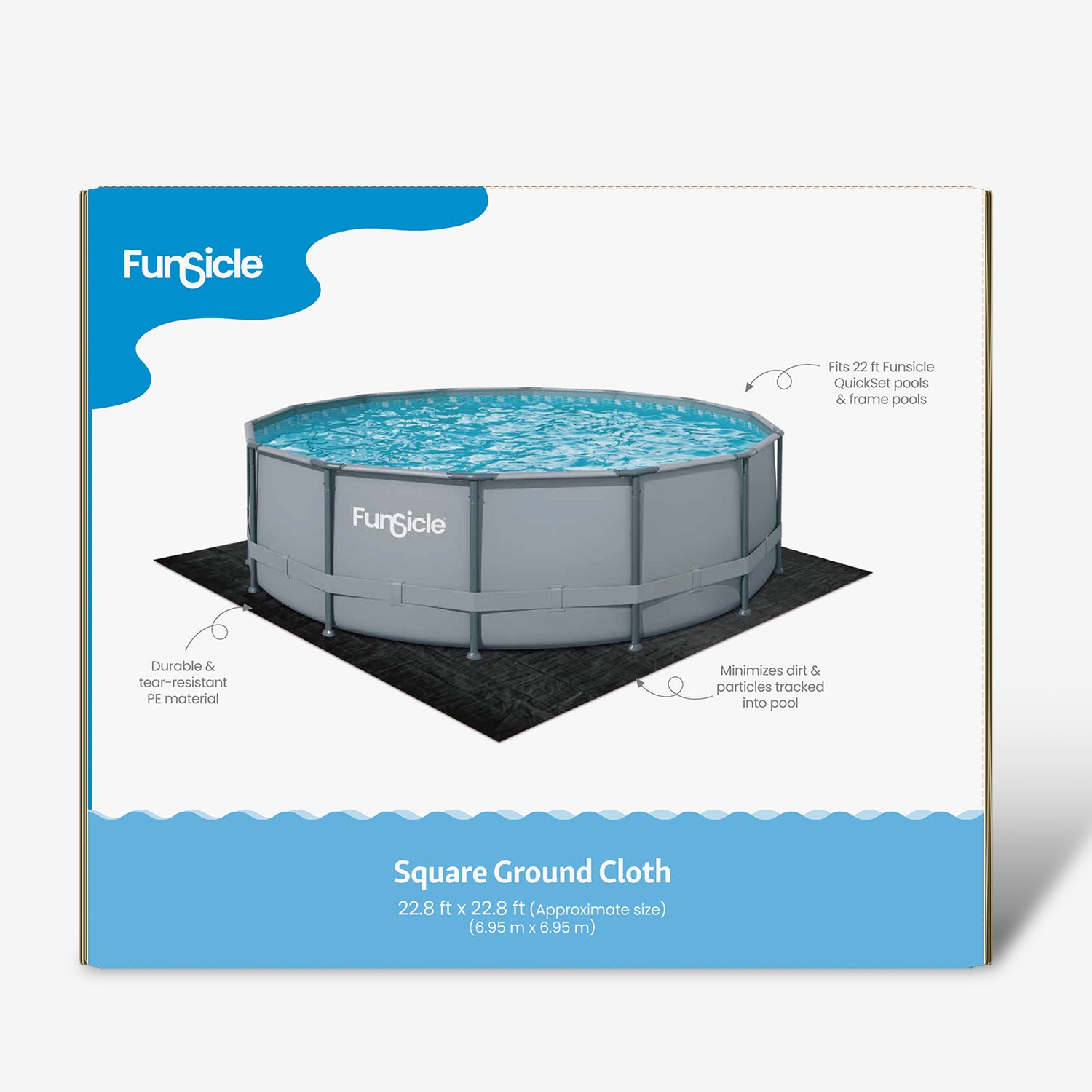 Funsicle 22.8 ft Ground Cloth back side packaging