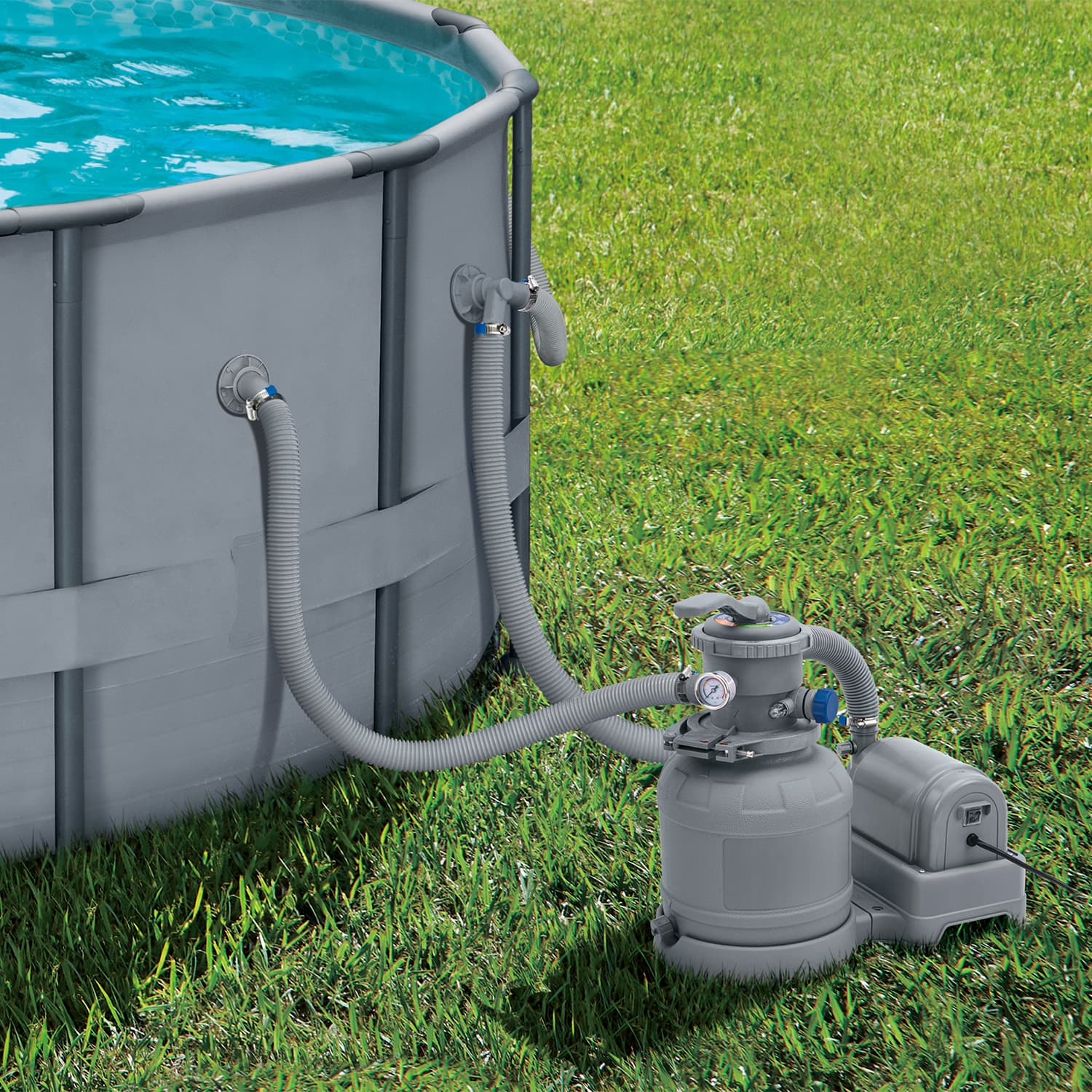 Funsicle 10" Sand Filter Pump - Clean Pools Easily