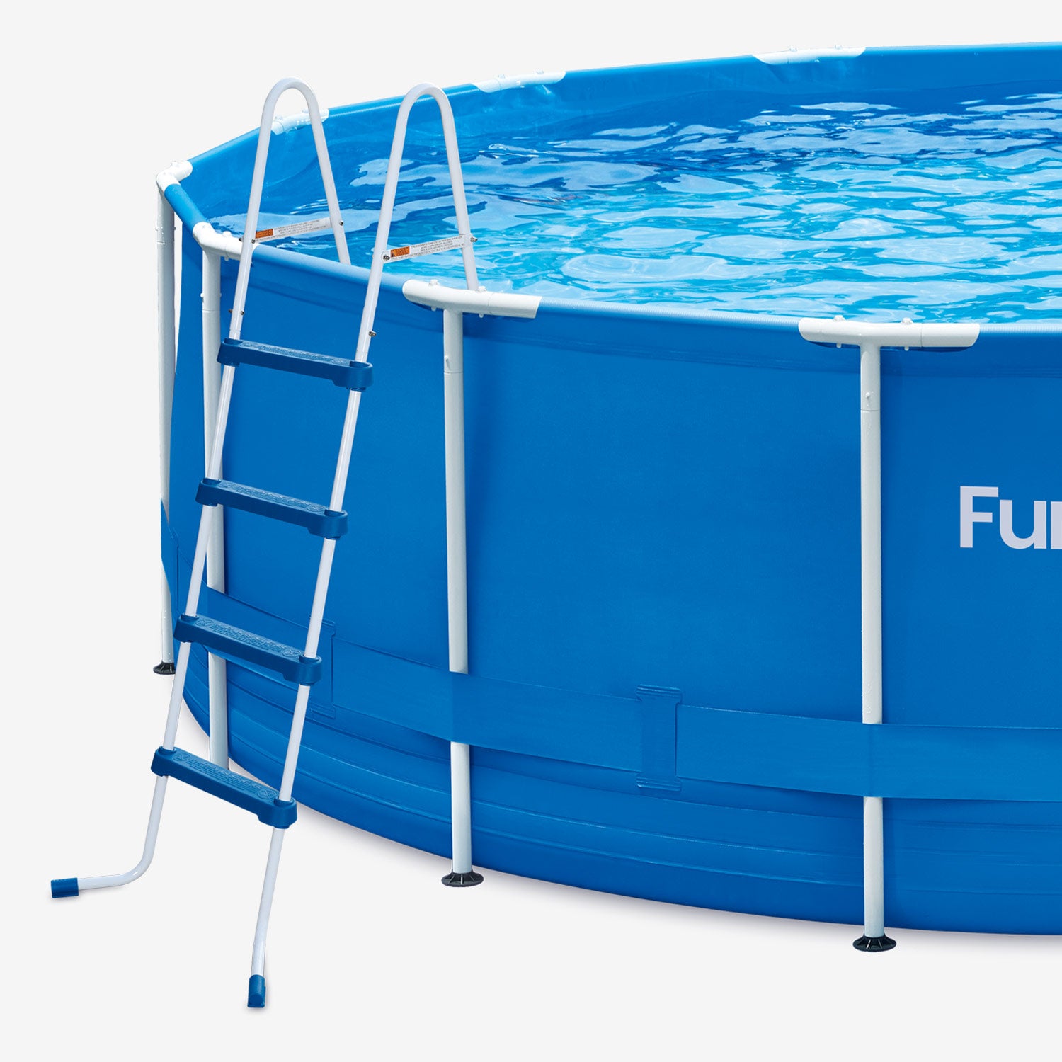 Funsicle 52" SureStep Ladder next to Funsicle Activity Pool
