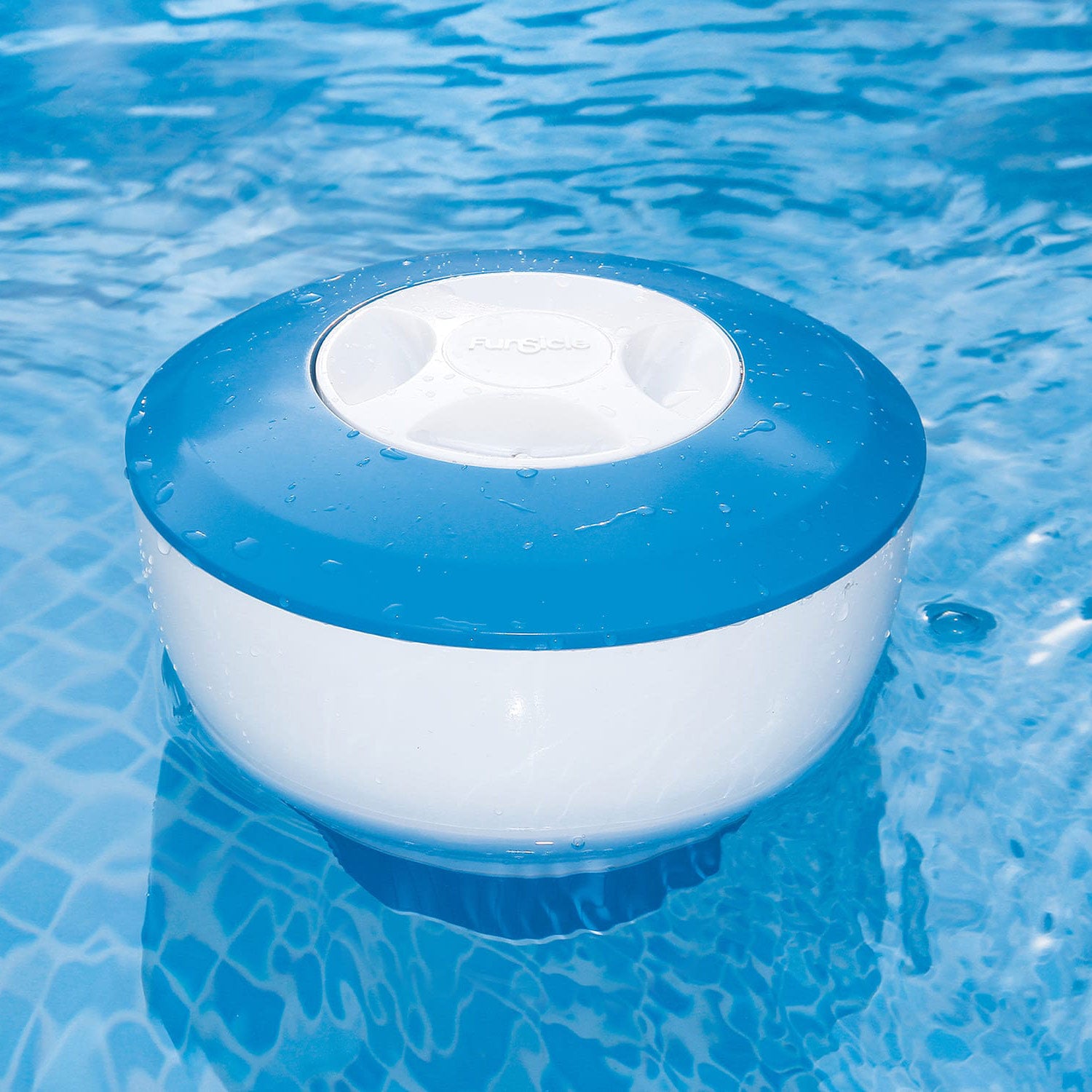 Funsicle Floating Chlorine Dispenser in water