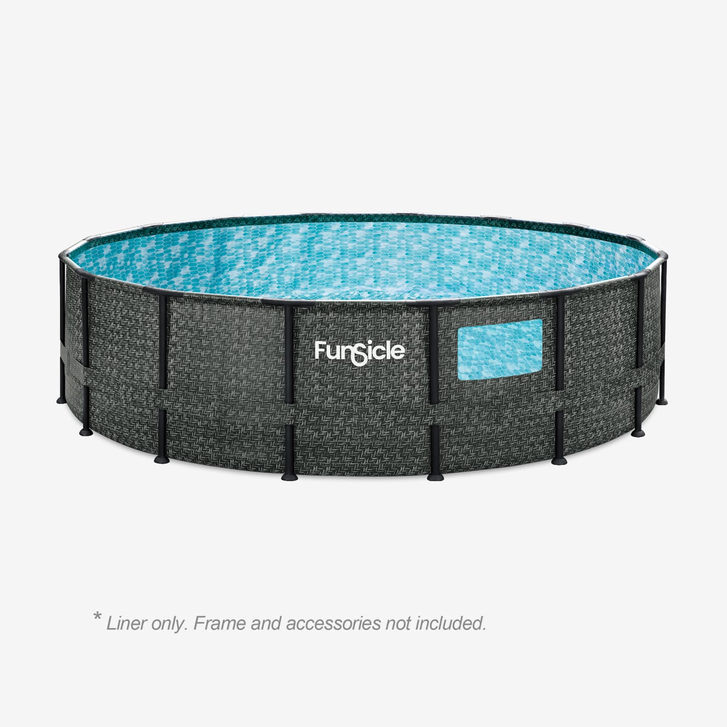Funsicle 16 ft Crystal Vue Oasis Designer Pool Liner – Dark Herringbone