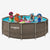 Funsicle 14 ft Oasis Designer Pool - Double Rattan with models on white background