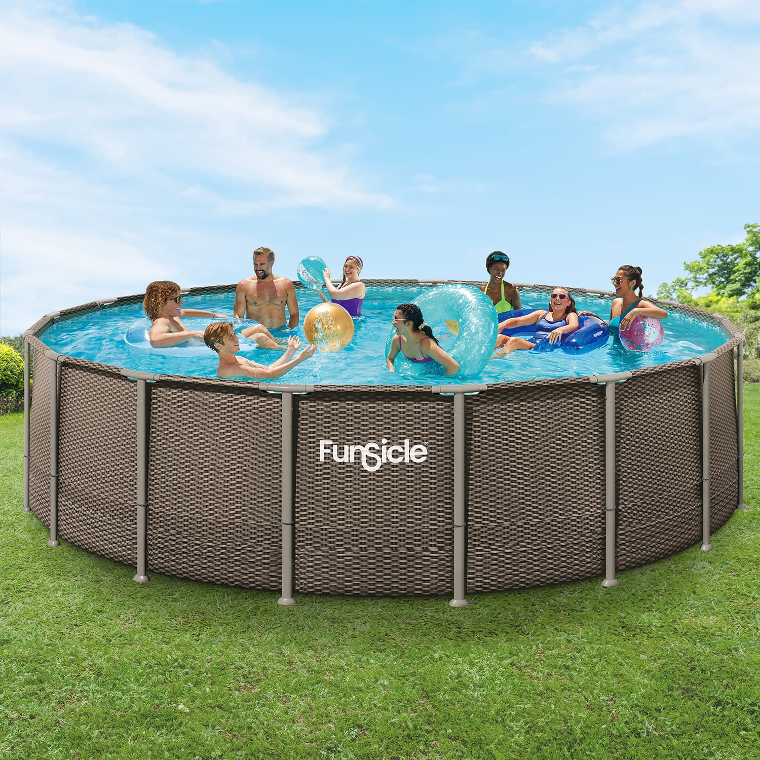 Funsicle 18 ft Oasis Designer Pool - Double Rattan