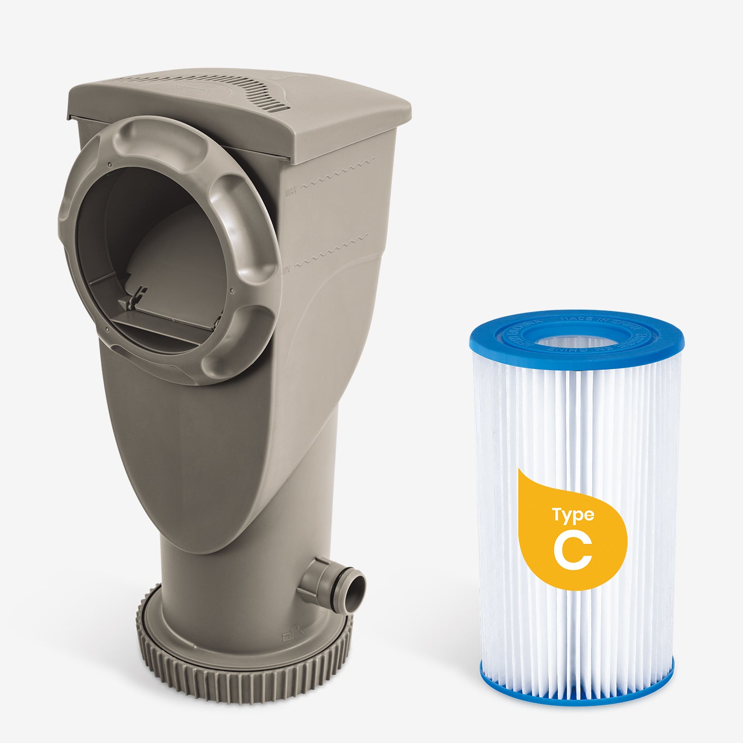 Funsicle 14 ft Oasis Designer Pool - Double Rattan SFX Skimmer Pump and Filter Type C Cartridge