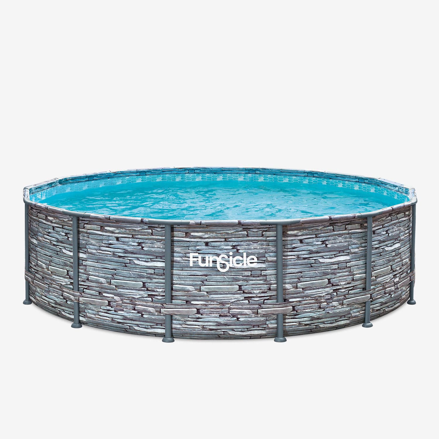Funsicle 14 ft Oasis Designer Pool - Stone Slate without Pople