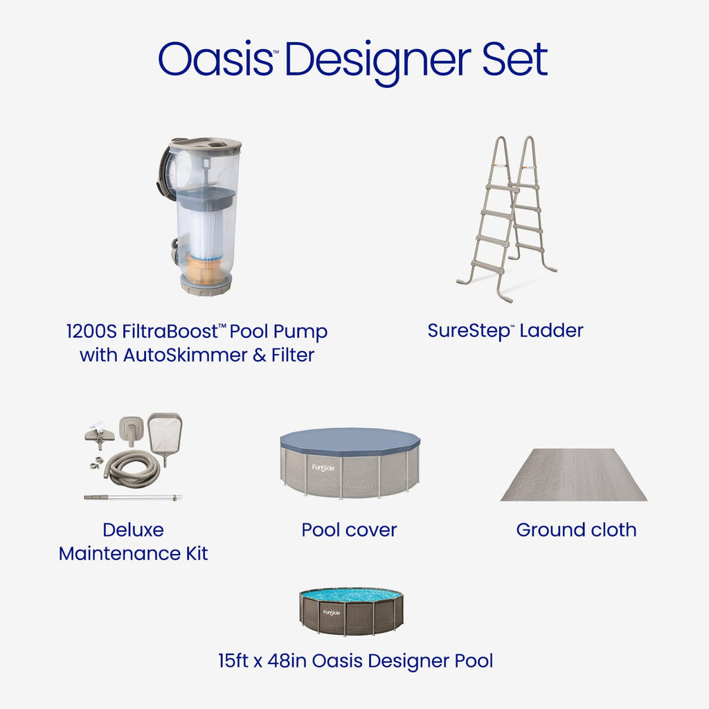 Funsicle 15ft Oasis Designer Pool | Above Ground Family Pool