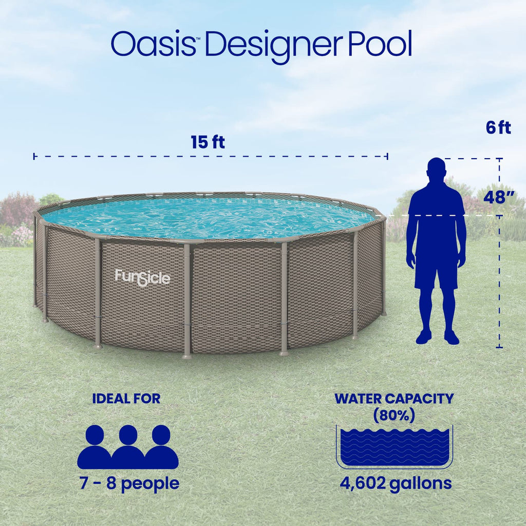 Funsicle 15ft Oasis Designer Pool | Above Ground Family Pool