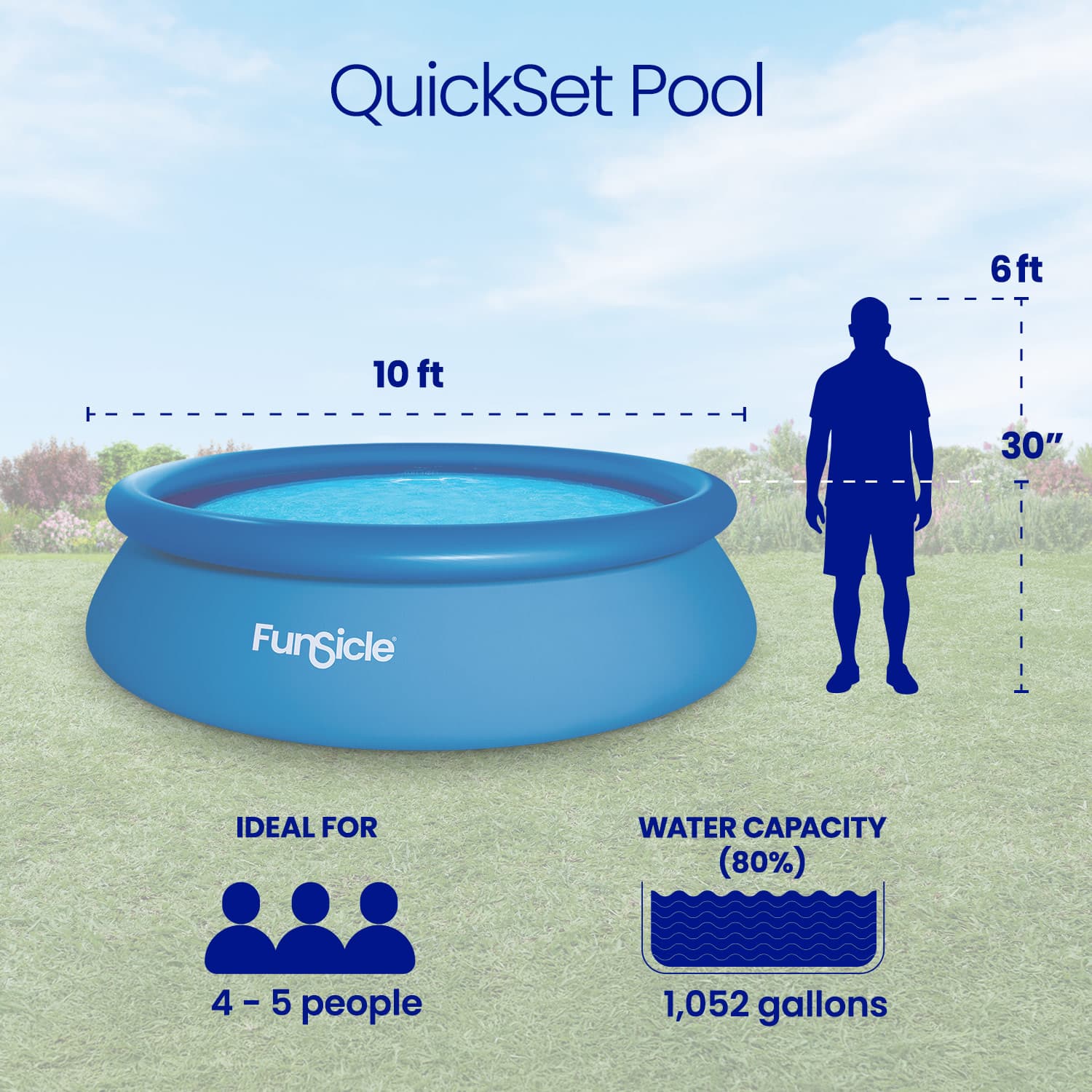 Funsicle 10ft QuickSet Pool | Above Ground a Pool