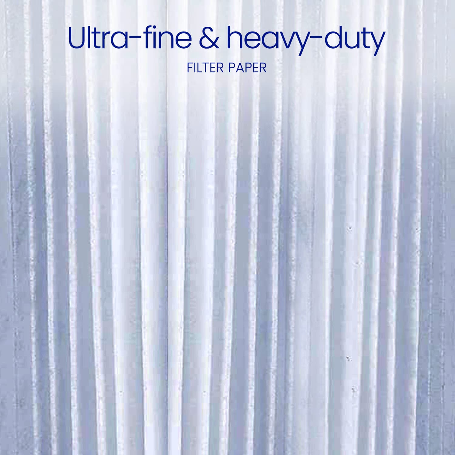 Ultra-fine and heavy-duty filter paper with text on a white background