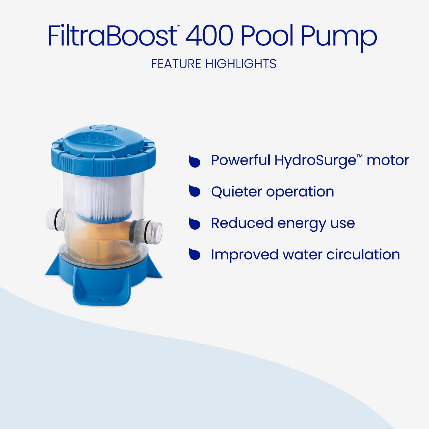 FiltraBoost 400 Pool Pump feature highlights