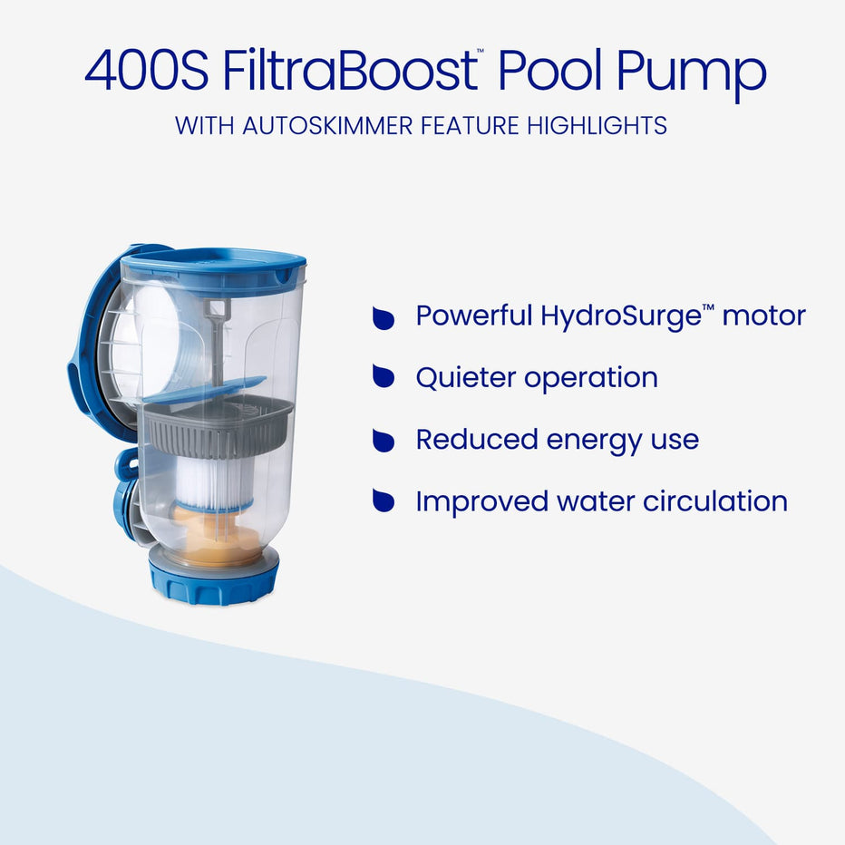 Funsicle FiltraBoost 400S Pool Pump with AutoSkimmer