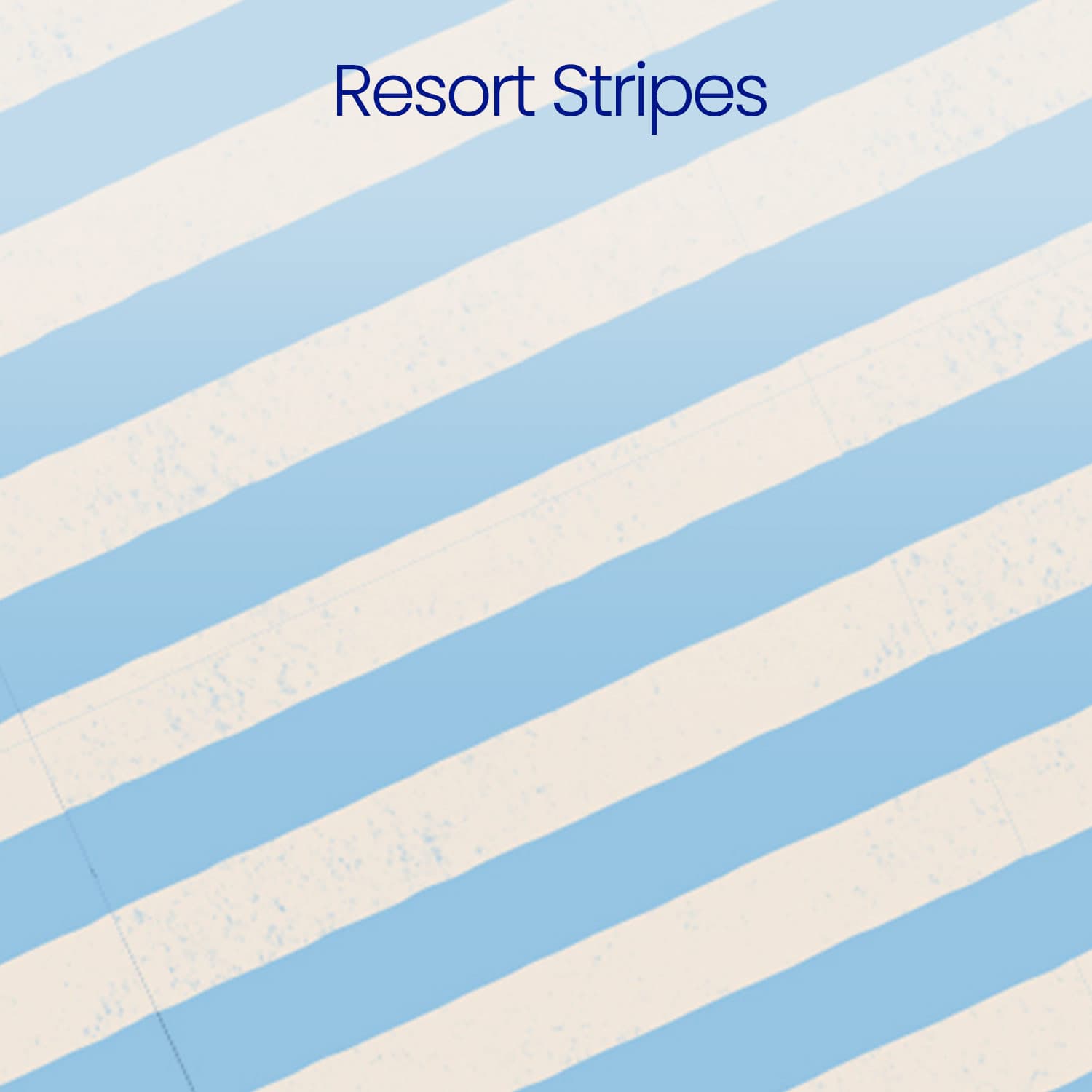 Pattern of blue and white stripes with 'Resort Stripes' text at the top.