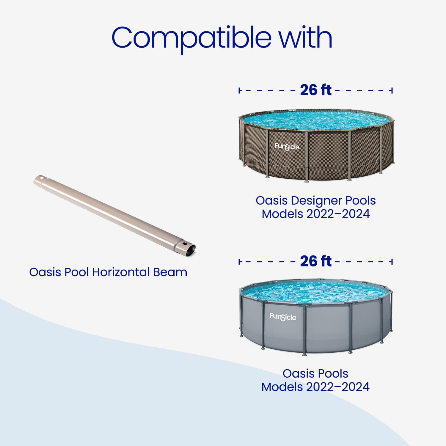 Funsicle 14-26 ft Oasis Designer Pool Horizontal Beam