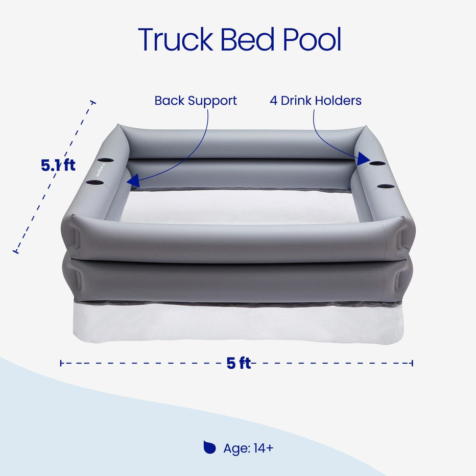Funsicle Truck Bed Pool | Inflatable Pool for Adults