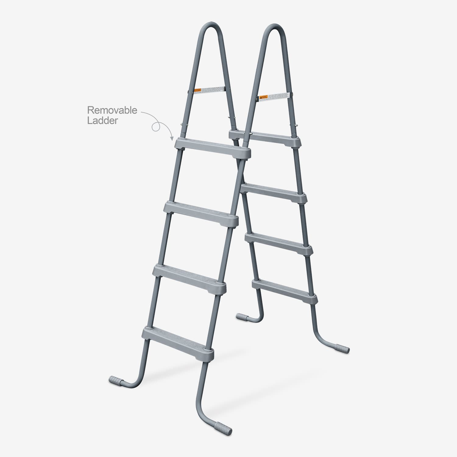Removable ladder on a white background