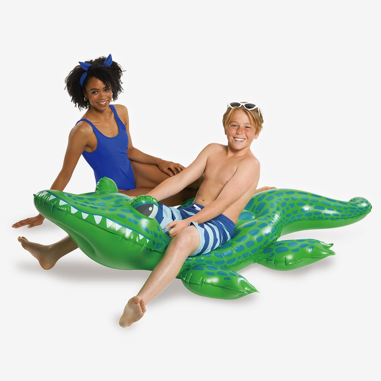 Funsicle Hungry Gator Ride-On with two models