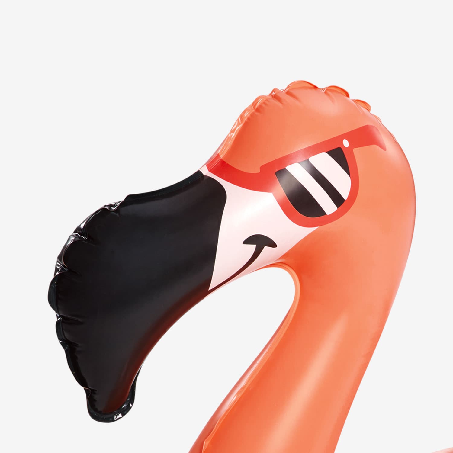 Funsicle Flaming Flamingo Ride-On close up head view