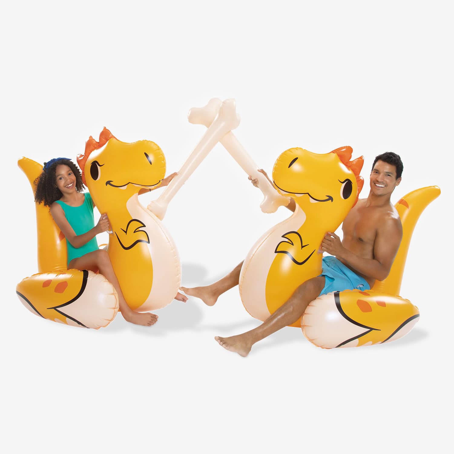 models riding Funsicle Jurassic Bash Pool Play