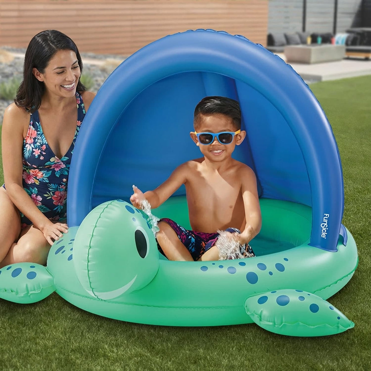 Nice Turtle Pool Funsicle Turtle Shaded Pool