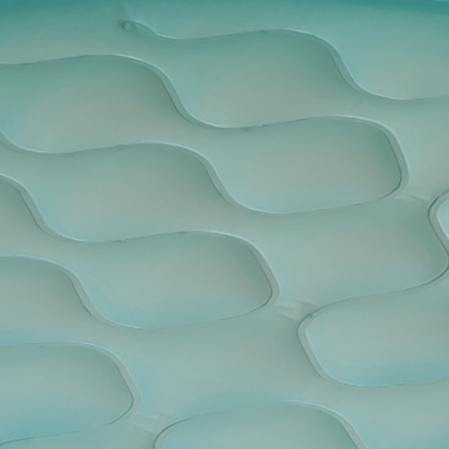 close up of the bottom of shark shaded inflatable pool