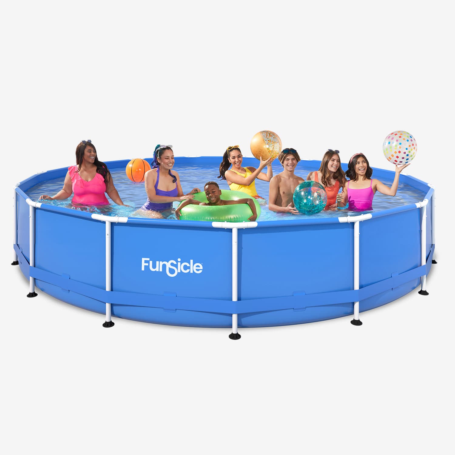 Funsicle 15 ft Activity Pool with people