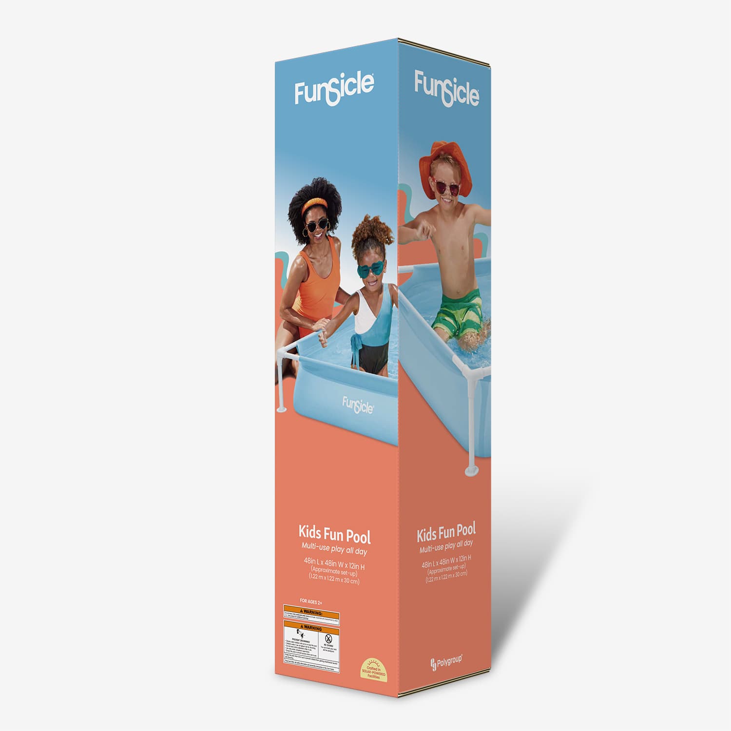 Fursicle Kids Fun Pool packaging with children playing in a pool on a white background