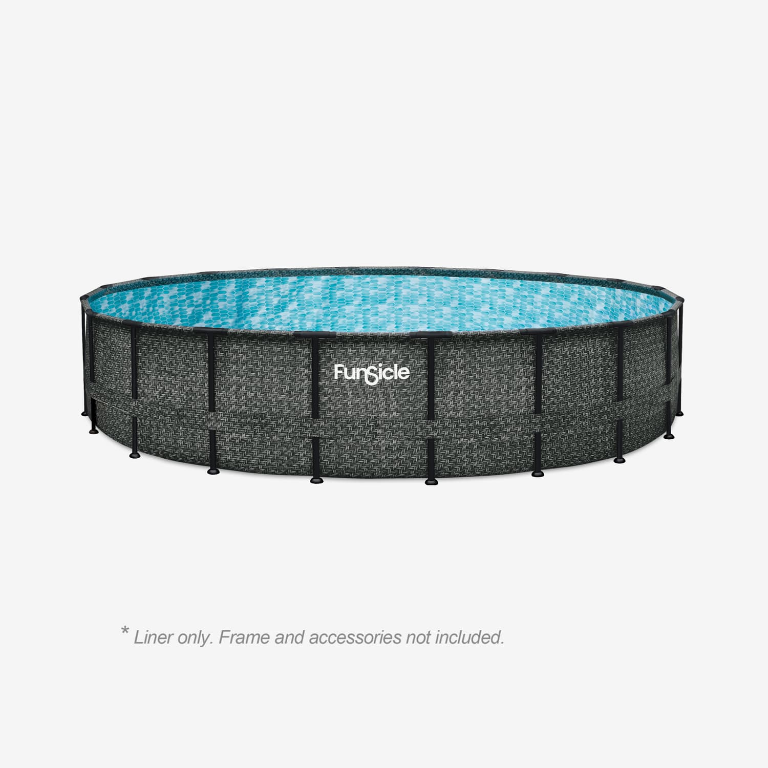 Funsicle 20 ft Oasis Designer Pool Liner – Dark Herringbone