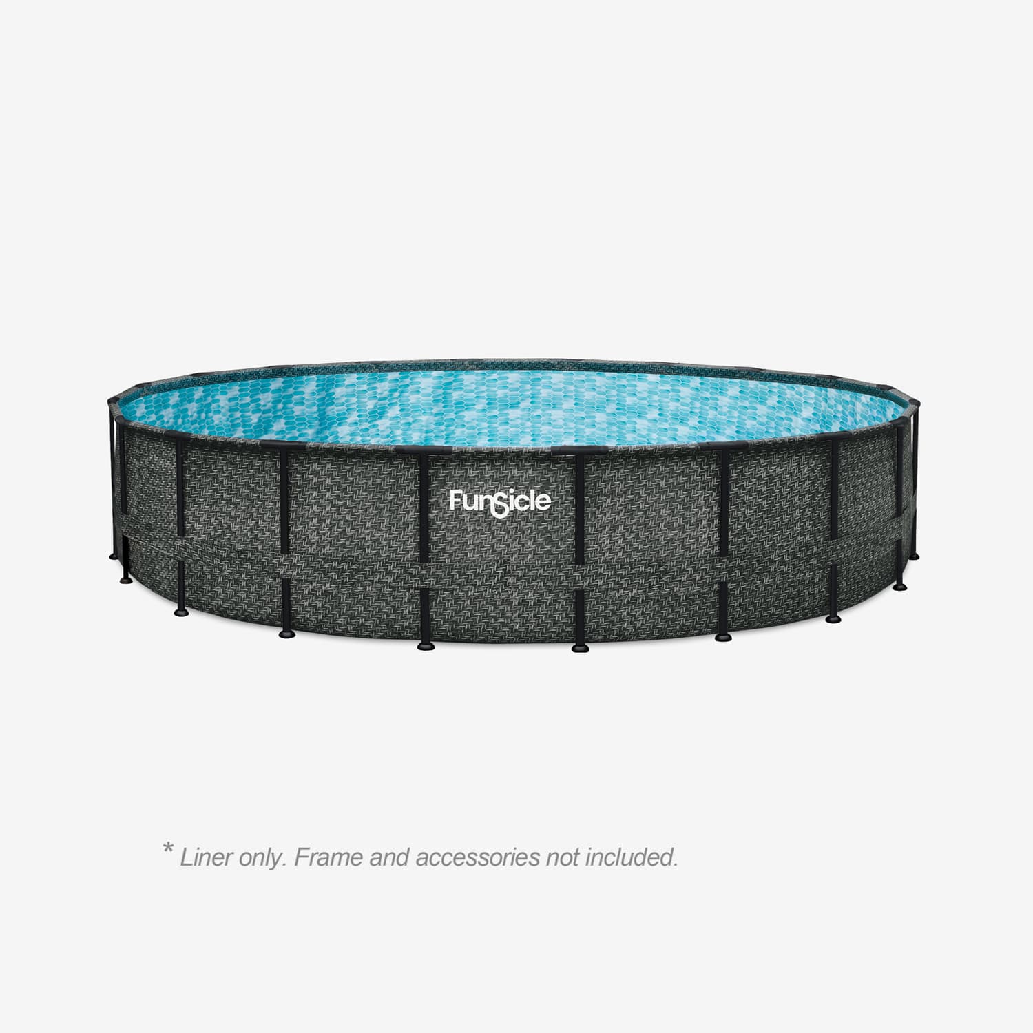 Funsicle 22 ft Oasis Designer Pool Liner – Dark Herringbone