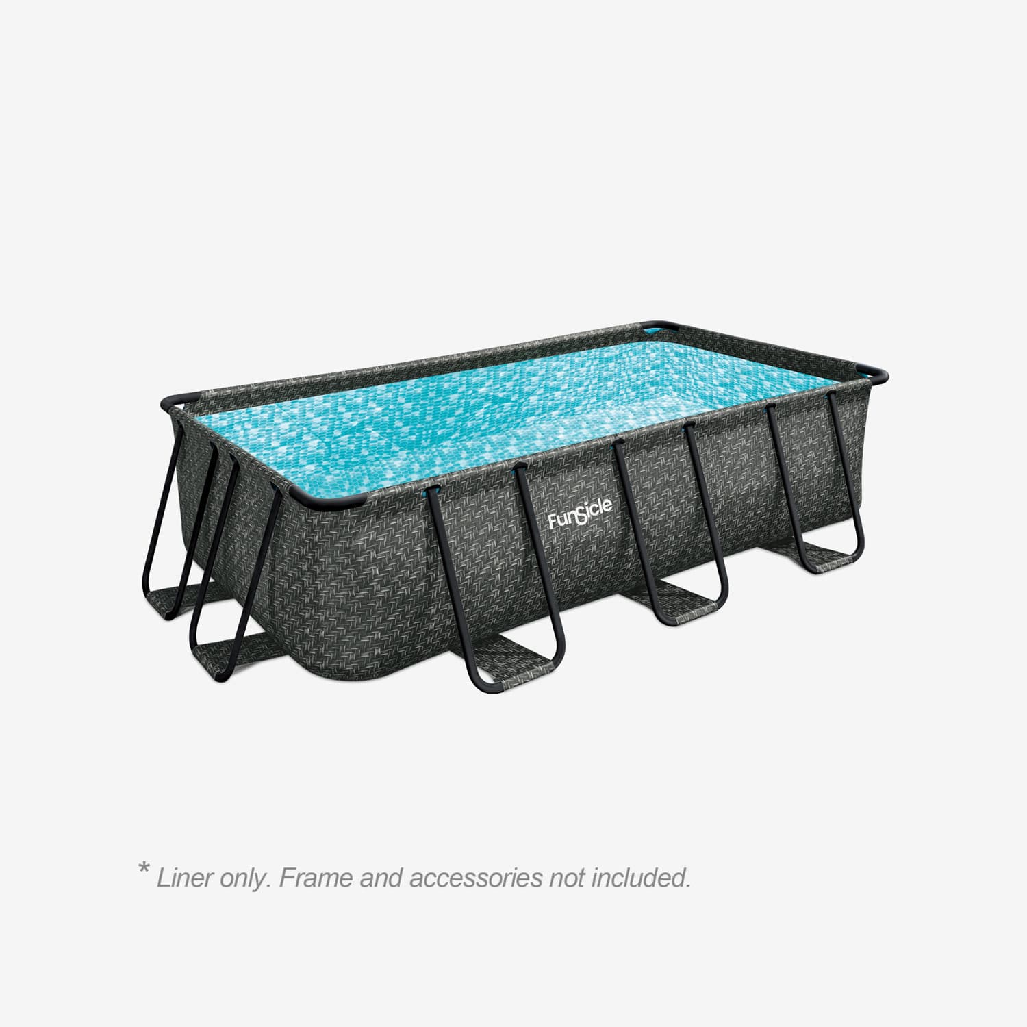 Funsicle 13 ft Oasis Designer Lap Pool Liner – Dark Herringbone