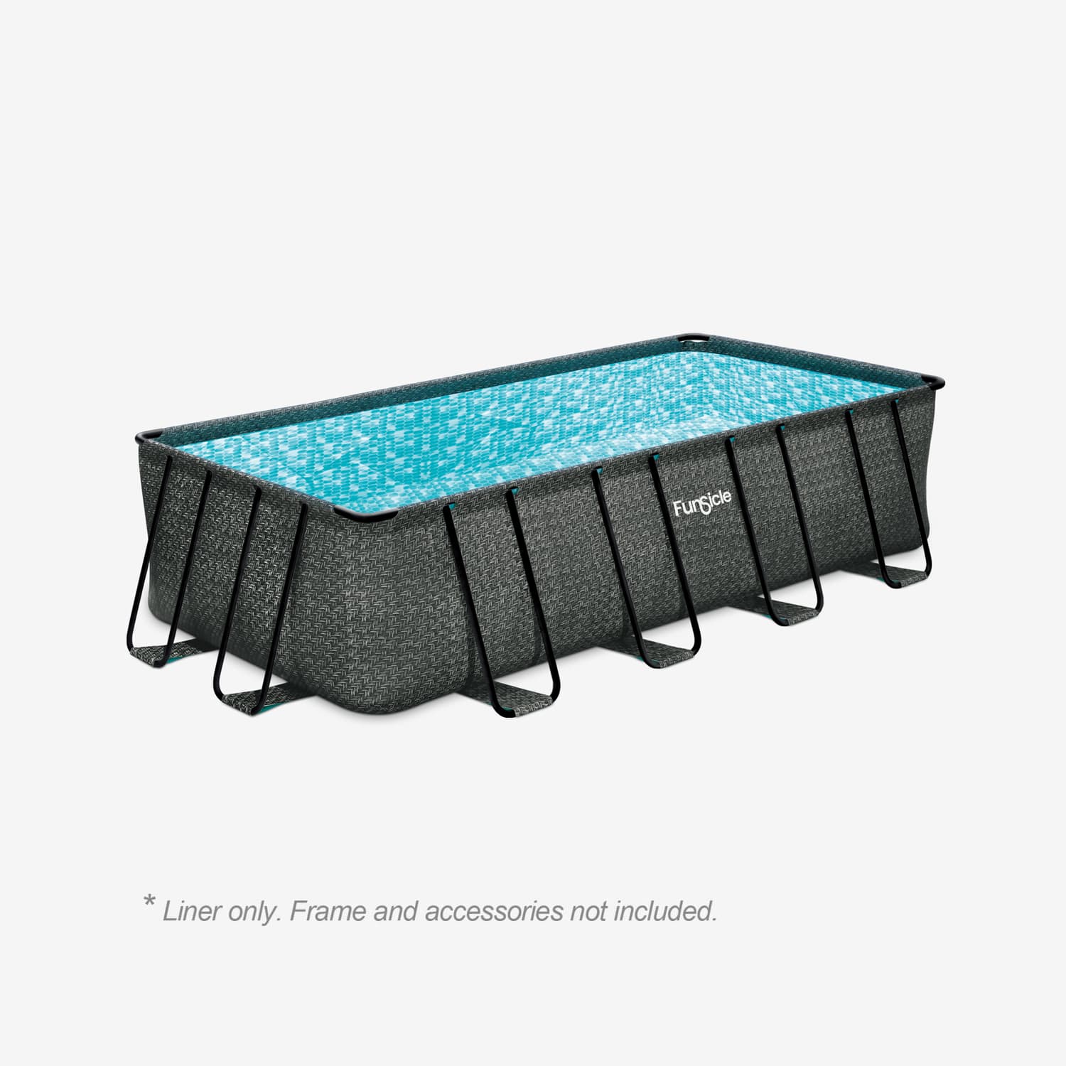 Funsicle 18 ft Oasis Lap Pool Liner– Dark Herringbone