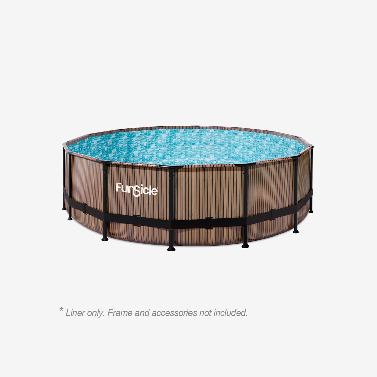  Funsicle 16 ft Oasis Designer Pool Liner – Natural Teak