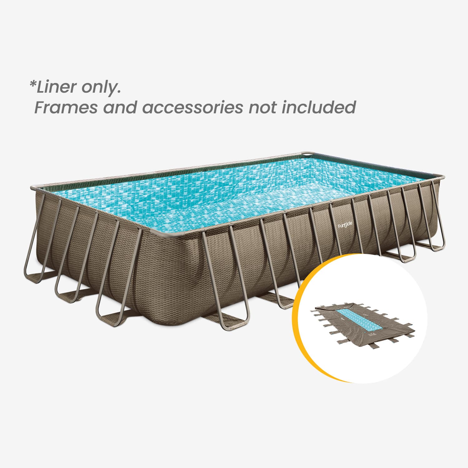 Funsicle 24 ft Oasis Designer Lap Pool Liner – Dark Triple Basketweave